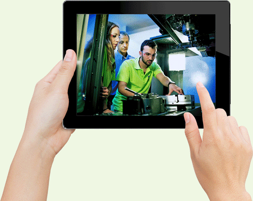Online courses through a tablet